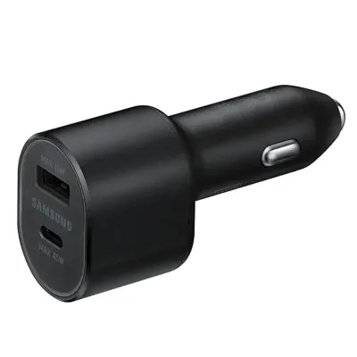شارژر فندکی سامسونگ ۴۵ وات و 15 وات | Super Fast Dual Car Charger
